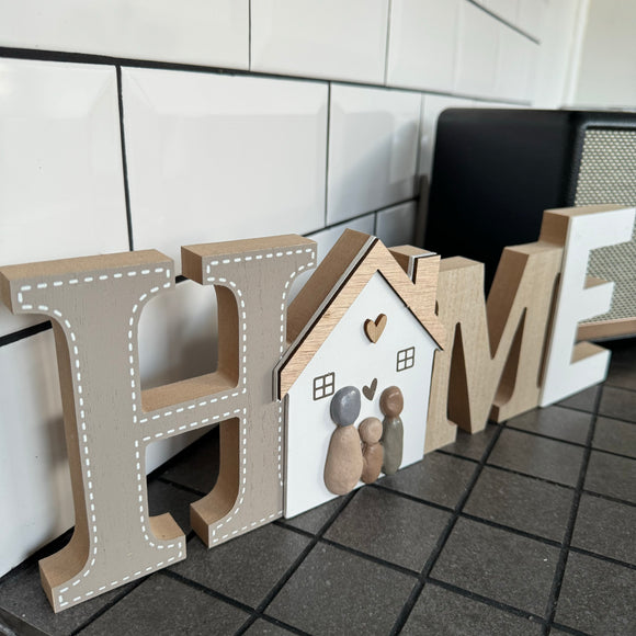 Standing Wooden Home Sign - 40cm