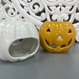 Pumpkin Wax Melt/Oil Burner 10.5cm available in 2 colours - White & Orange