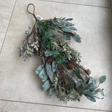 Fir Cones & Green Foliage Spray with a hoop to hang 72x31cm