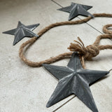 Grey Metal Star Garland  L128cm