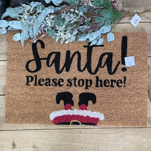 Natural Doormat - Santa! please stop here!