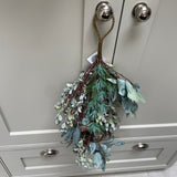 Fir Cones & Green Foliage Spray with a hoop to hang 72x31cm