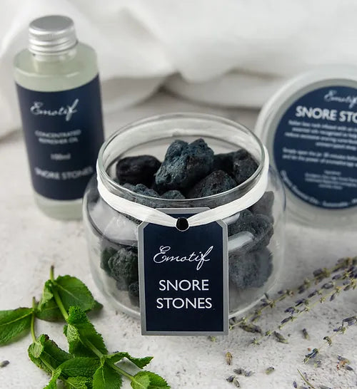 Corincraft -Aromatherapy Gift Set - Snore Stones with Refresher Oil The best selling relaxing Snore Stones now come in a gift set with the refresher oil. Comes in a lovely gift box making it the perfect gift for a friend or family member. Great for Christmas!