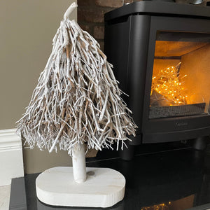 Small Whitewashed Christmas Twig Tree H60cm