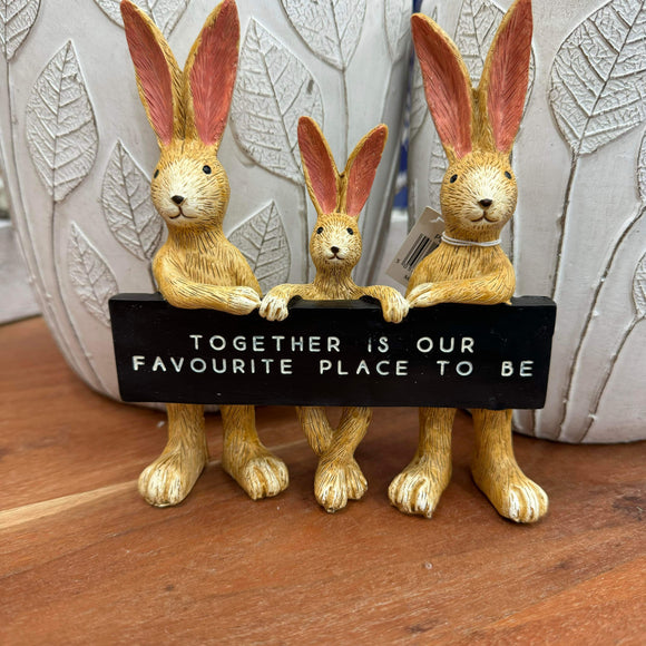Ruth Rabbits Standing Trio - Together Is Our Favourite Place To Be