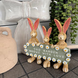 Ruth Rabbits Standing Trio - This garden grows with love
