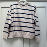 Stripe Crew Neck Sweatshirt - Stone
