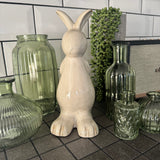 Natural Glazed mottled ceramic Rabbit decoration - Large