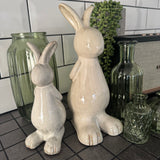 Natural Glazed mottled Rabbit Decorations&nbsp;
Available in 2 sizes: Small 20cm &amp; Large 26cm