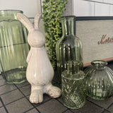 Natural Glazed mottled ceramic Rabbit decoration - Large