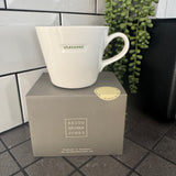 Keith Brymer Jones Word Range Medium Bucket White Porcelain Mug 350ml&nbsp;
Handstamped in retro typewriter font&nbsp; - Green
Quote - Whatever