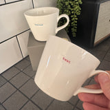 Keith Brymer Jones Word Range Medium Bucket White Porcelain Mug 350ml&nbsp;
Handstamped in retro typewriter font&nbsp; - Red
Quote - Twat