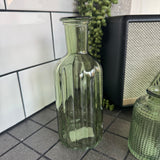 Vintage Green Small Glass Bottle Vases - 5 styles