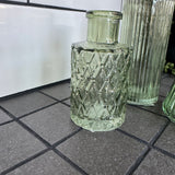 Vintage Green Small Glass Bottle Vases - 5 styles
