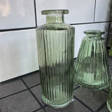 Vintage Green Small Glass Bottle Vases - 5 styles