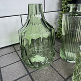 Vintage Green Small Glass Bottle Vases - 5 styles