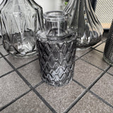 Cool Grey Small Glass Bottle Vases - various styles