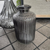 Cool Grey Small Glass Bottle Vases - various styles
