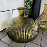 Olive Green Glass Vase Collection - 6 styles