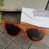 Eliza Gracious designer inspired Sunglasses UV400 protection Collection;


Tom acetate frame with a subtle cat-eye, soft rectangular shape silhouette a modern profile
Colour - Orange Tan