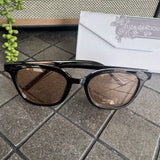 Eliza Gracious designer inspired Sunglasses UV400 protection Collection;


Tom acetate frame with a subtle cat-eye, soft rectangular shape silhouette a modern profile
Colour - Dark Brown