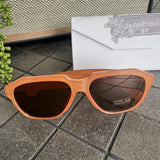 Eliza Gracious designer inspired Sunglasses UV400 protection Collection;


Mia square silhouette with rounded edges, semi transparent with small gold-tone emblem on the temples &amp; solid tinted lenses
Colour - Blush Beige finish