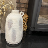Off White stone-like Amphora Vase with one handle H37cm