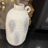 Off White stone-like Amphora Vase with one handle H37cm
