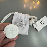 Radar Token gift 3.5cm coin;
Quote engraved - Carry me
Opposite side, embellished with gold - Guardian Angel