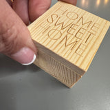 Lucky wooden box 4.5cm - Home Sweet Home