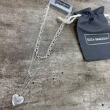 Eliza Gracious - Triple-layered Necklace with heart pendant