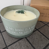 My Flame Lifestyle from the Netherlands; Creative, Fun &amp; Sassy Designs

Enter a world of quirky and personalised designs with My Flame. Sustainable and responsibly produced Soy Candles, Care Products &amp; Home Comforts.&nbsp;

Soy Crystal Candle 10.5cm
Presented in a&nbsp; Green Glass Jar with the Fragrance Minty Bamboo
Quote on the jar in white text 'In this candle is a rock which gives you lots of luck'
Inside the candle is a Green Aventurine crystal&nbsp;