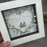 Pebble Art by La De Da Living&nbsp;

Award winning keepsake gifts - Handmade in the Cotswolds&nbsp;

Mini Framed Pebble Art - White block square frame 12.5cm
'New home, new adventures, new memories'