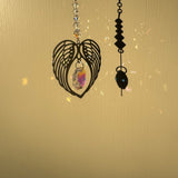 Crystal hanging Angel Wings Heart