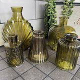 Olive Small Glass Bottle Vases - 5 styles