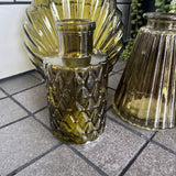 Olive Small Glass Bottle Vases - 5 styles