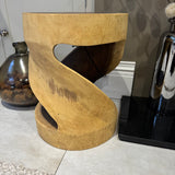Makasi Teak unique Teak small statement pieces;
Tall Teak Twist Side Round table H45cm&nbsp;