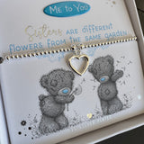 Life Charms the Thoughtful Jewellery Co.
'Me to You' Limited Edition Range - Bracelet Collection;


Quote on the Card - 'Sisters are different flowers from the same garden'
Illustration - Two Tatty Ted's playing in the garden with a dandelion..&nbsp;&nbsp;