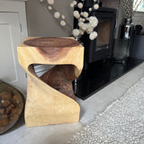 Makasi Teak unique Teak small statement pieces;
Teak Twist Side square table H45cm&nbsp;