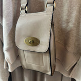 Faux Leather Mini Body Bag - Sand