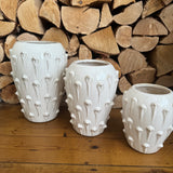 `Off White Bobble Vases - 3 sizes