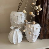 `Off White Bobble Vases - 3 sizes