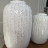 Off White Vertical Pattern Vases - 3 sizes