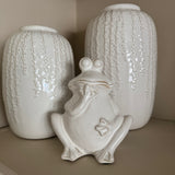 Off White Vertical Pattern Vases - 3 sizes
