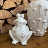Off White Ceramic Fun Frogs - 2 designs