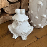Off White Ceramic Fun Frogs - 2 designs