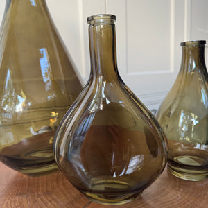 Olive Green Glass Vase Collection - 5 styles