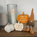 Soft Sherpa Taupe Pumpkins - 2 sizes