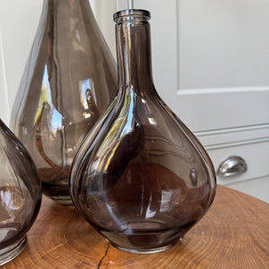 Warm Grey Glass Vase Collection - 5 styles