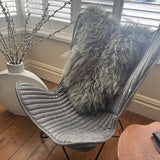 Butterfly Chair with Grey Leather cover  *CLICK & COLLECT ONLY*